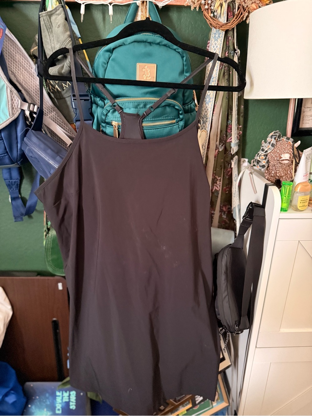 Black Women’s Strappy Swing workout set with shorts